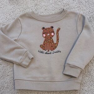 ✨ Garanimals Toddler Sweatshirt | “Wild About Daddy” Leopard | 24M | Like New ✨